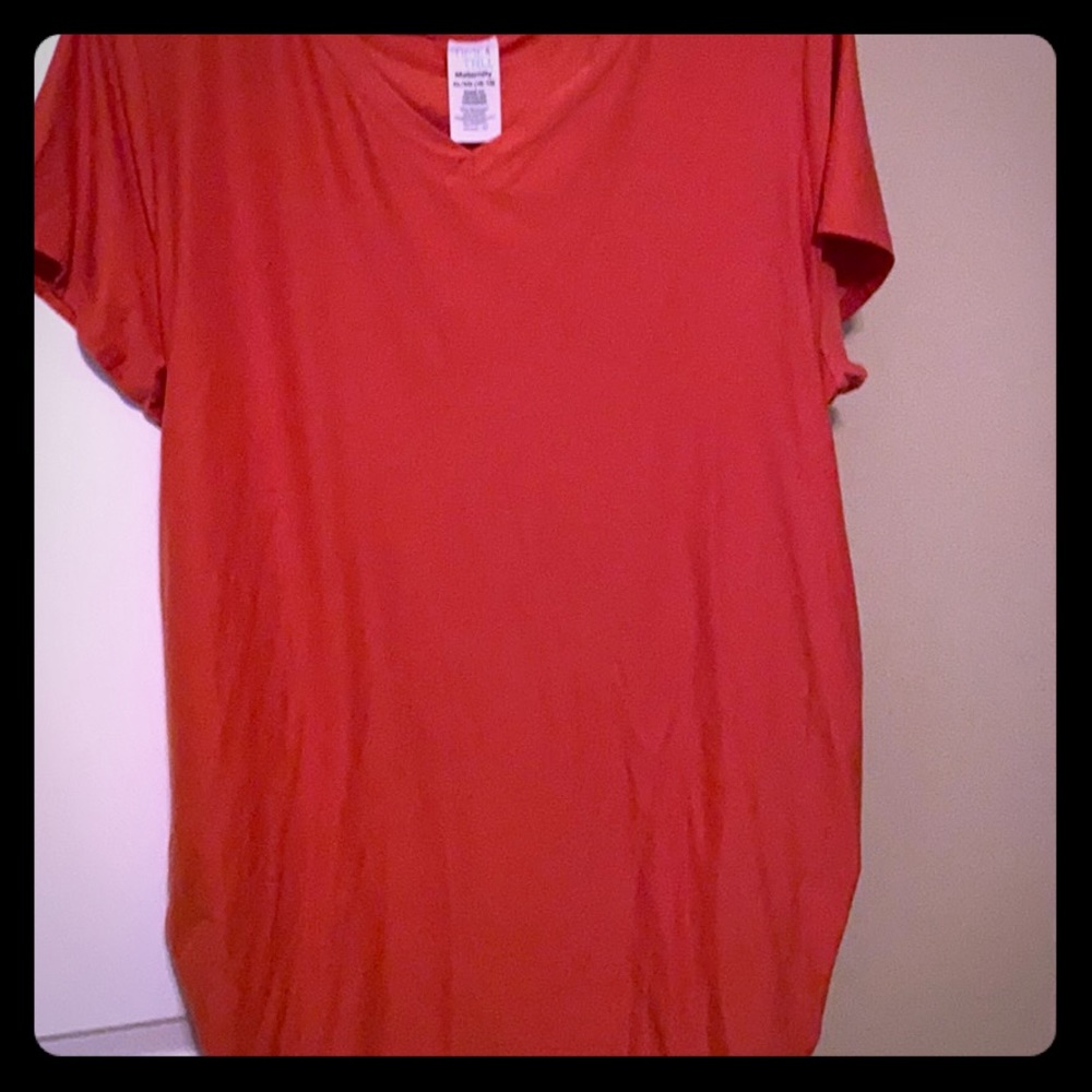 Maternity shirt sleeve tee poly spandex blend